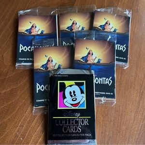 5 Packs Disney Pocahontas Promo Card Pack Skybox 1995 Summer Spectacular + Extra